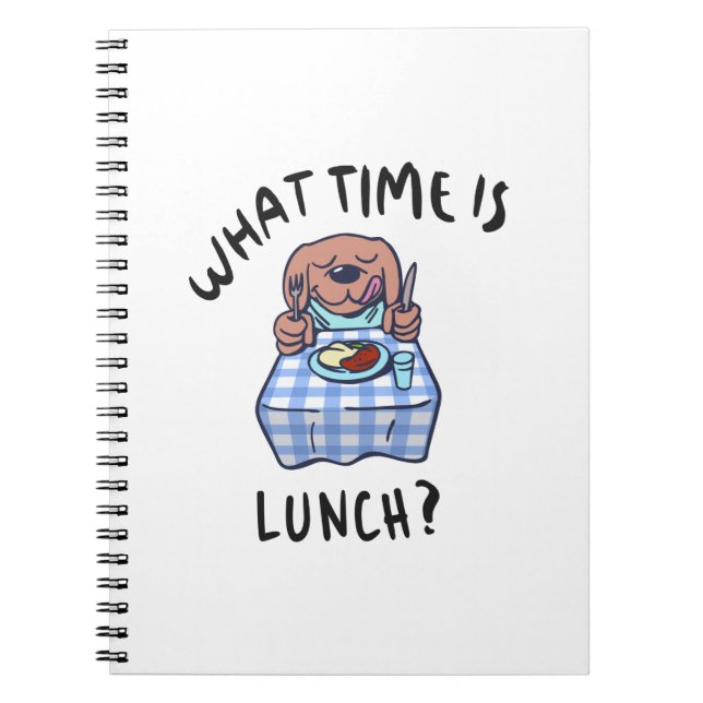 Cuaderno ¿A qué hora es el almuerzo? (Frente)