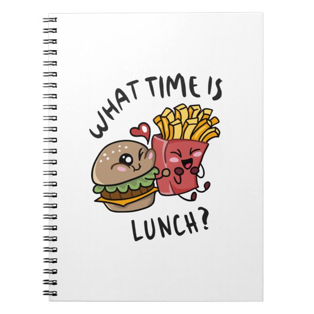 Cuaderno ¿A qué hora es el almuerzo? (Frente)