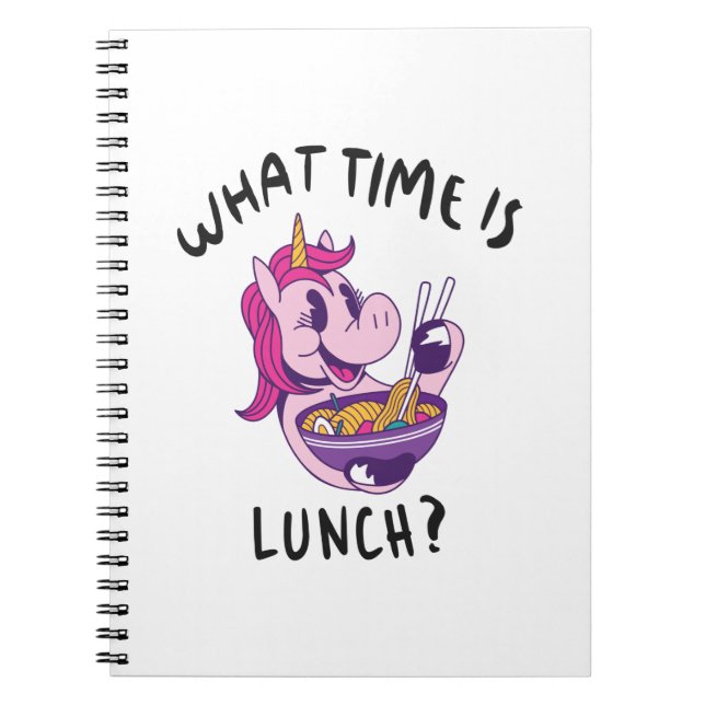 Cuaderno ¿A qué hora es el almuerzo? (Frente)