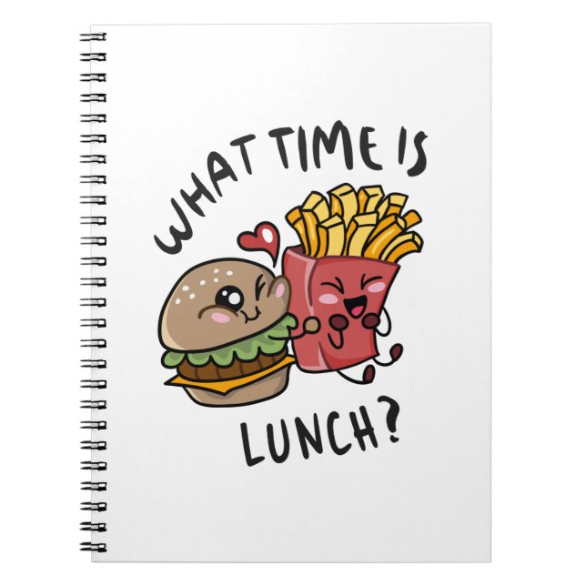 Cuaderno ¿A qué hora es el almuerzo? (Frente)
