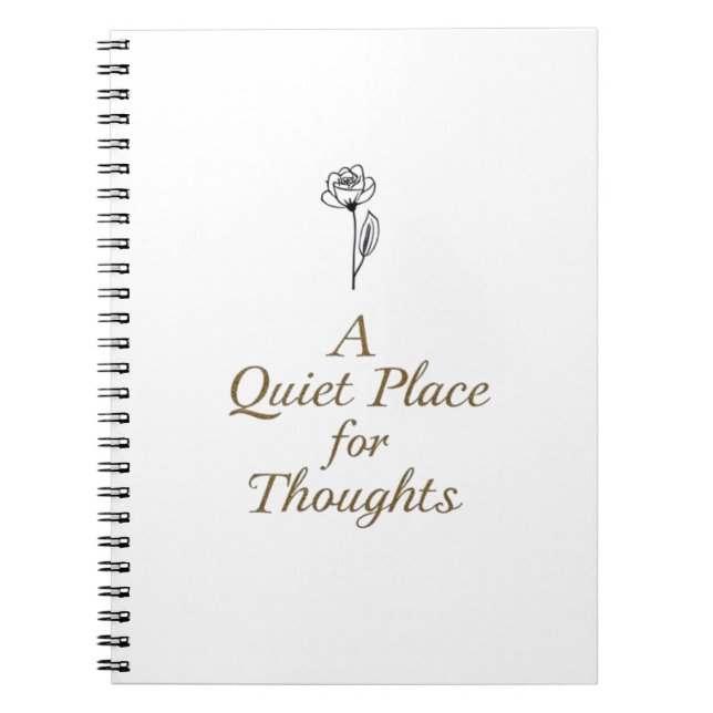 Cuaderno A Quiet Place for Thoughts – Minimalist Line Art (Frente)