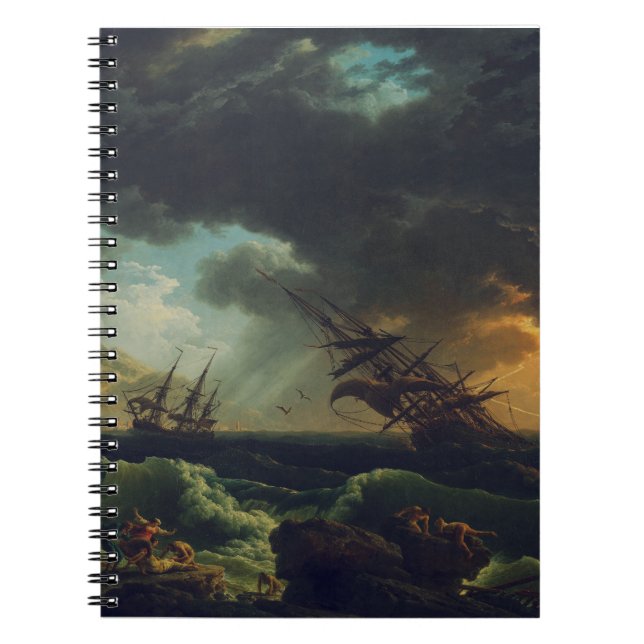 Cuaderno A Shipwreck in Stormy Seas by Claude-Joseph Vernet (Frente)