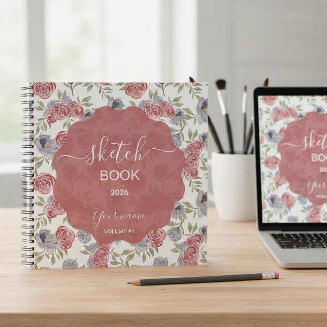 Cuaderno A Sketchbook in Cool, Earthy Roses (Subido por el creador)