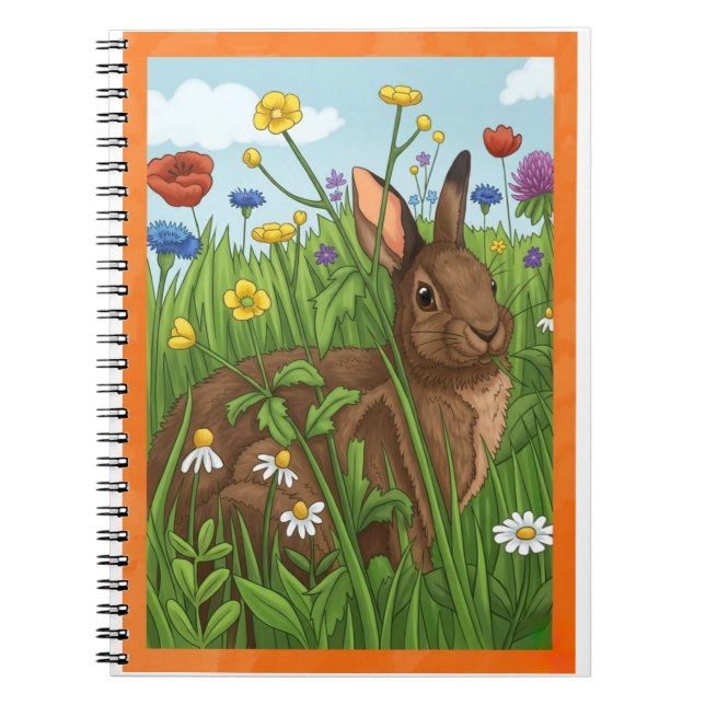 Cuaderno A todos los conejos les encantan las flores (Frente)