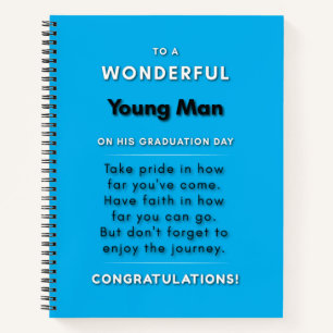 Cuaderno A Un Maravilloso Joven En Su Día De Graduación 2