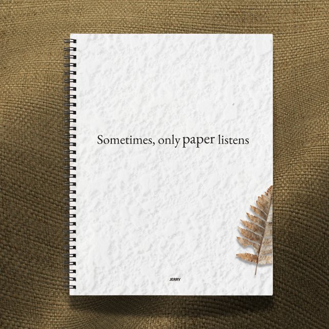 Cuaderno A veces solo el papel escucha – Escritor personali (Subido por el creador)