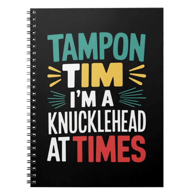 Cuaderno A veces soy un cabeza dura Tim Walz Debate 2024  (Frente)