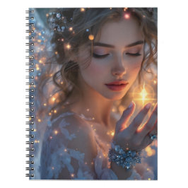 Cuaderno Abandonador de luz celeste - Angel sostiene la est