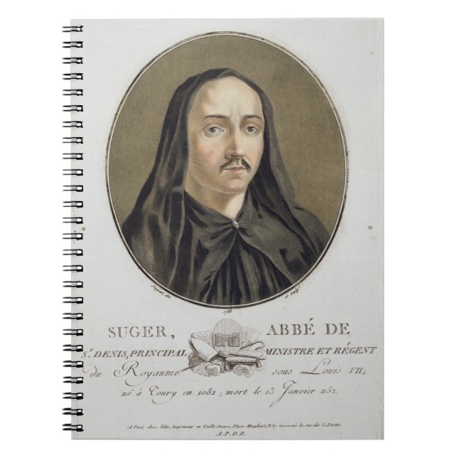 Cuaderno Abbe de Suger (1082-1151) 'del gran del DES de los (Frente)