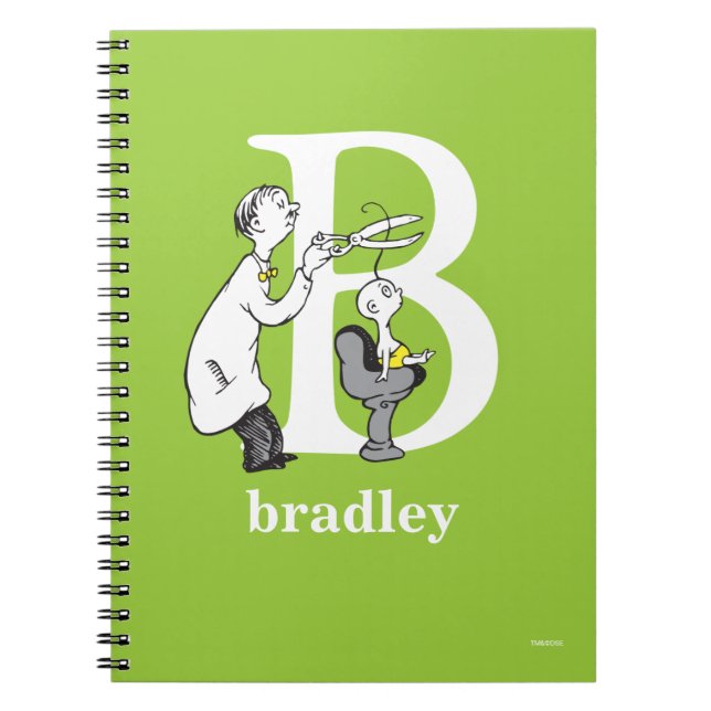 Cuaderno ABC del Dr. Seuss: Letra B - Blanco | Añadir su no (Frente)