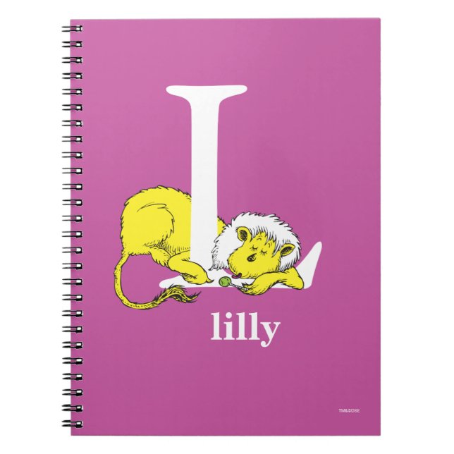 Cuaderno ABC del Dr. Seuss: Letra L - Blanco | Añadir su no (Frente)