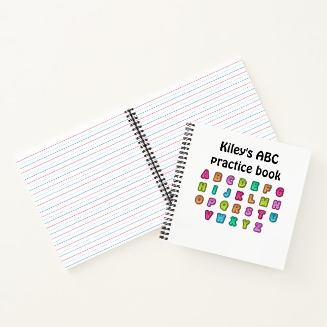 Cuaderno ABC practice notebook personalized (Interior)