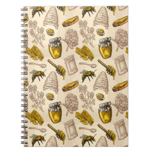 Cuaderno Abeja Beehive Aroma dorado vintage Organic