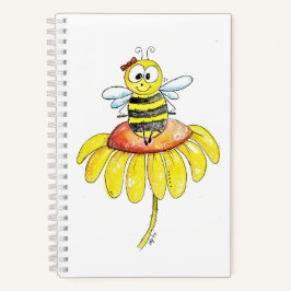 Cuaderno Abeja caprichosa sobre una flor