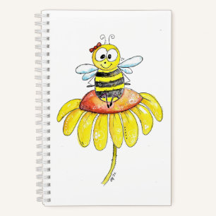 Cuaderno Abeja caprichosa sobre una flor