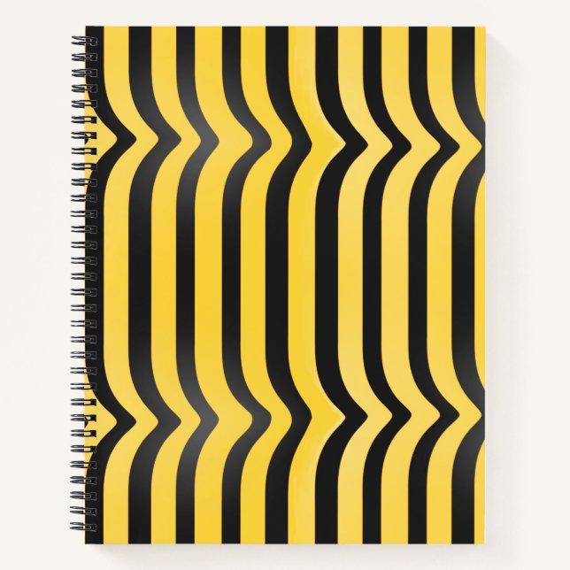 Cuaderno Abeja de buey amarillo a rayas y negro (Anverso)