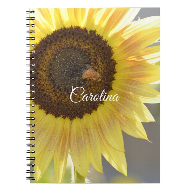 Cuaderno Abeja de girasol amarillo (Frente)