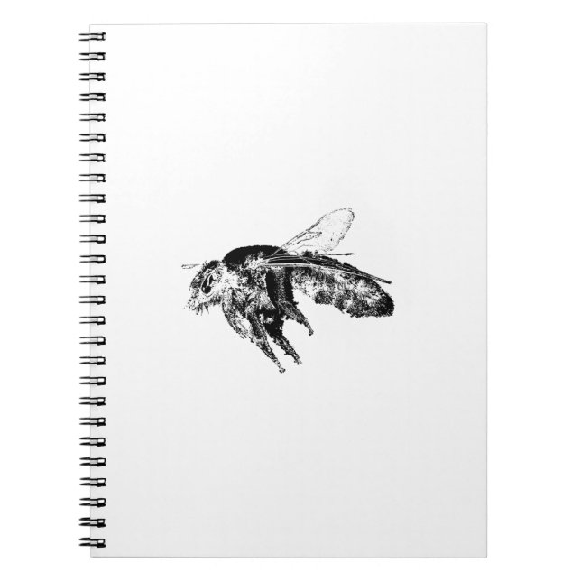 Cuaderno Abeja de insectos negra (Frente)
