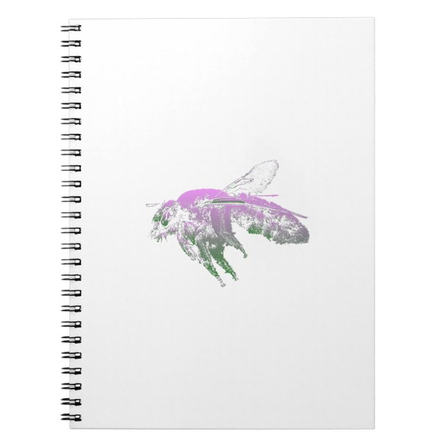 Cuaderno Abeja de insectos rosa (Frente)