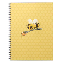 Cuaderno Abeja de miel con una cuchara de miel