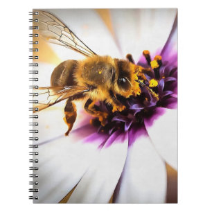 Cuaderno Abeja De Miel Sobre El Arte Acrílico De La Daisy A