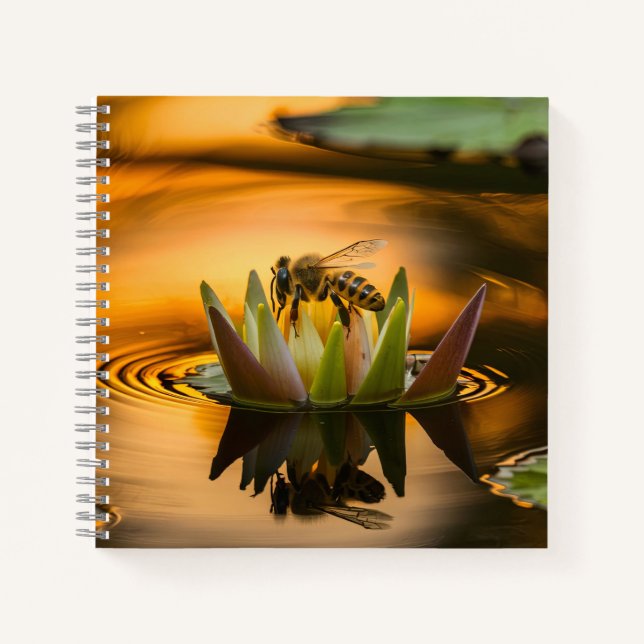 Cuaderno Abeja de miel sobre la flor (Anverso)