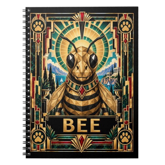 Cuaderno Abeja, Fauna Art Déco (Frente)
