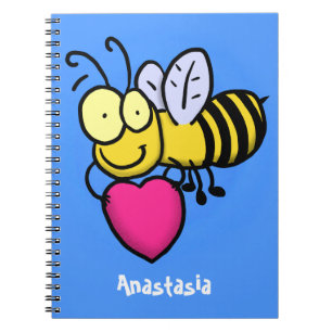 Cuaderno Abeja graciosa y linda con ilustracion personaliza