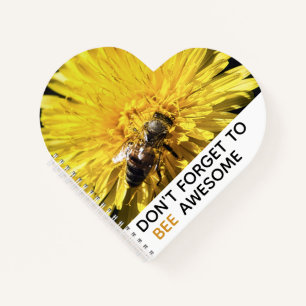 Cuaderno Abeja inspiradora impresionante sobre el diente de