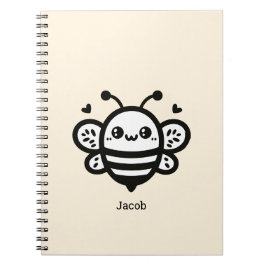 Cuaderno Abeja Melífera Dulce - Arte de Línea de Guardería 