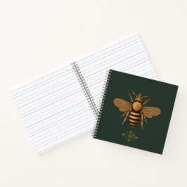 Cuaderno Abeja Real de Romance Oscuro | Verde Bosque Profun