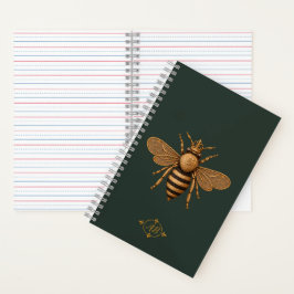 Cuaderno Abeja Real de Romance Oscuro | Verde Bosque Profun