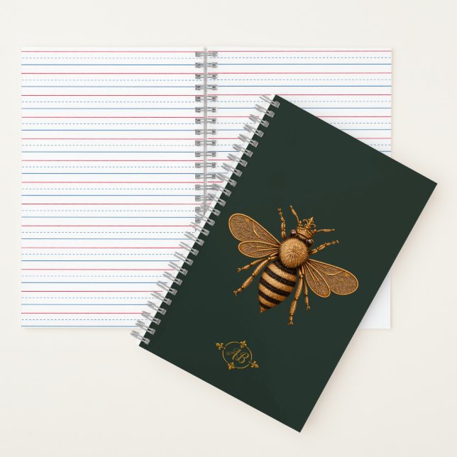 Cuaderno Abeja Real de Romance Oscuro | Verde Bosque Profun (Interior)