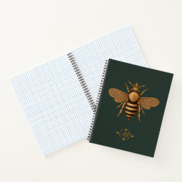 Cuaderno Abeja Real de Romance Oscuro | Verde Bosque Profun