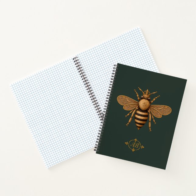Cuaderno Abeja Real de Romance Oscuro | Verde Bosque Profun (Interior)