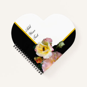 Cuaderno Abejas con flores de rosas amarillas rosas