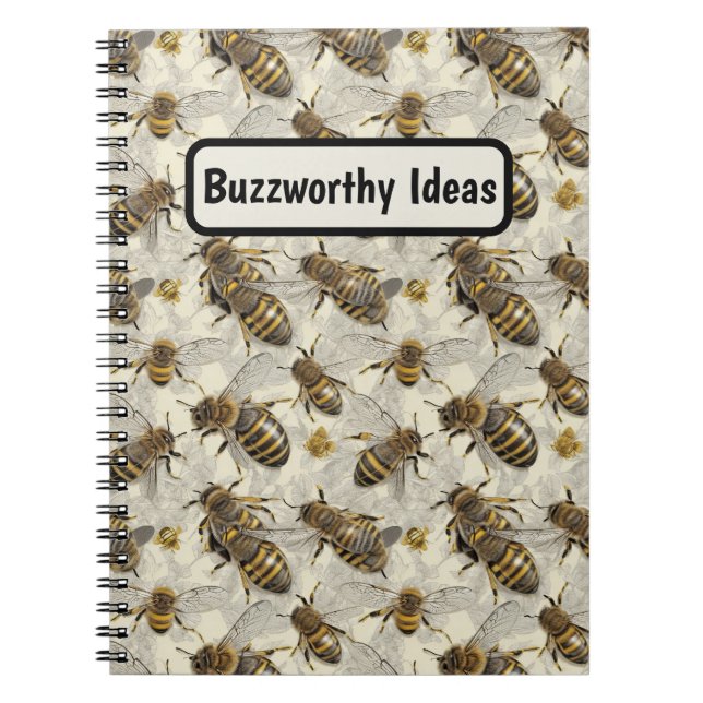 Cuaderno Abejas de burbujas personalizadas (Frente)