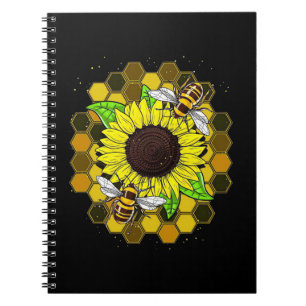 Cuaderno Abejas de girasol hippie