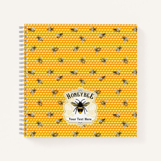 Cuaderno Abejas de miel personalizadas (Anverso)