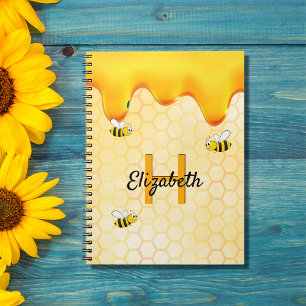 Cuaderno Abejas felices de miel dorada que gotea