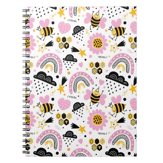 Cuaderno Abejas Lindas y Arcoíris (Frente)
