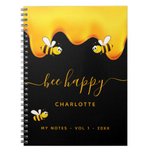 Cuaderno Abejas negras felices burbujas abejas dulces diari