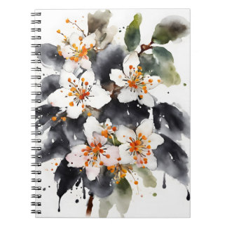 Cuaderno Abelia - Flores acuarela