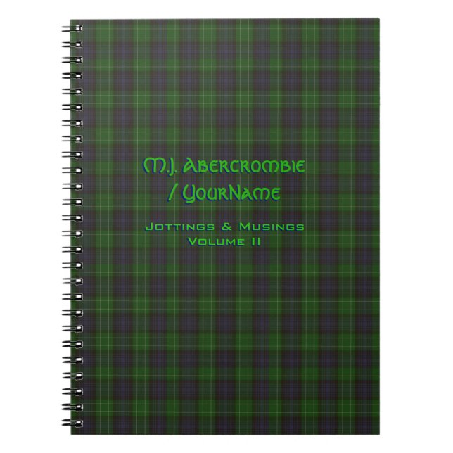 Cuaderno Abercrombie Clan Tartan (Frente)