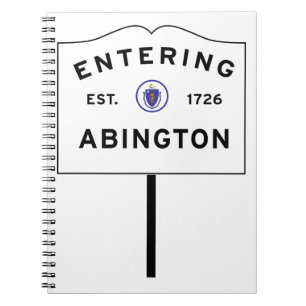 Cuaderno Abington Massachusetts, Town Entering Rótulo
