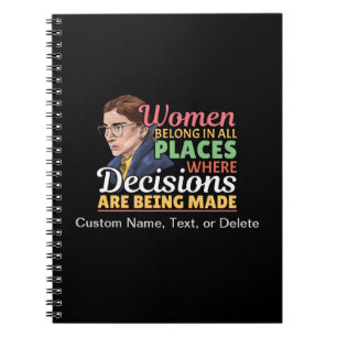 Cuaderno Abogada Feminista Jueza Ruth Bader Ginsburg