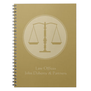 Cuaderno Abogado personalizable Escala de justicia
