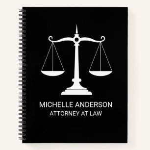 Cuaderno Abogado profesional abogado negro y blanco