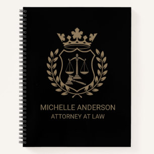 Cuaderno Abogado Profesional de Moda  Negro 