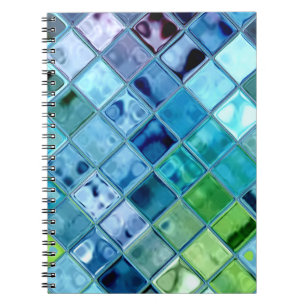 Cuaderno Abra el diseño original vibrante fresco del océano